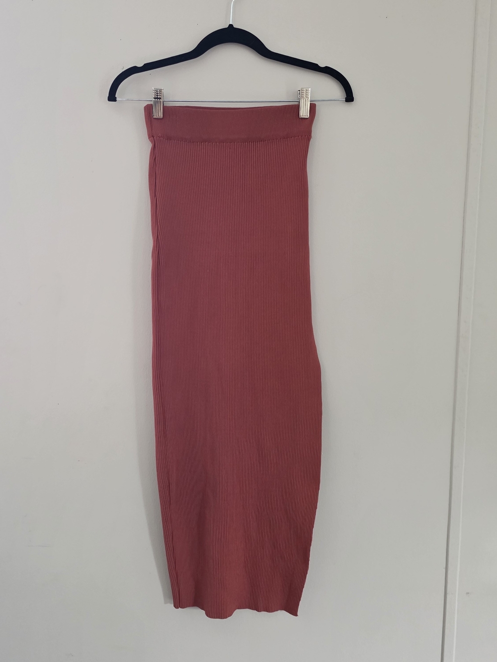 Petal + Pup Rust Ribbed Knit Midi Skirt Size M/L